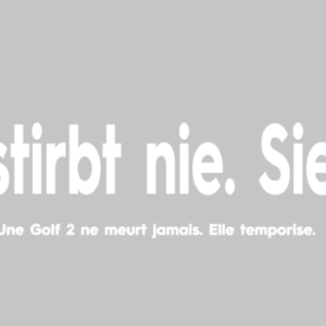 Sticker « Eine Golf 2 »